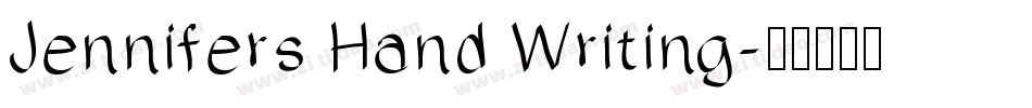 Jennifers Hand Writing字体转换
